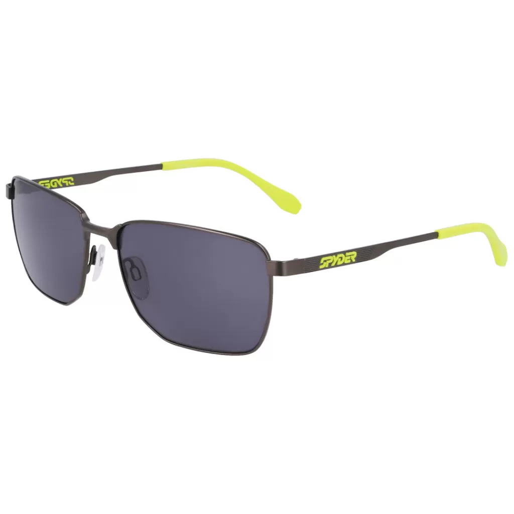 Women Spyder Retro Metal Square Sunglasses -