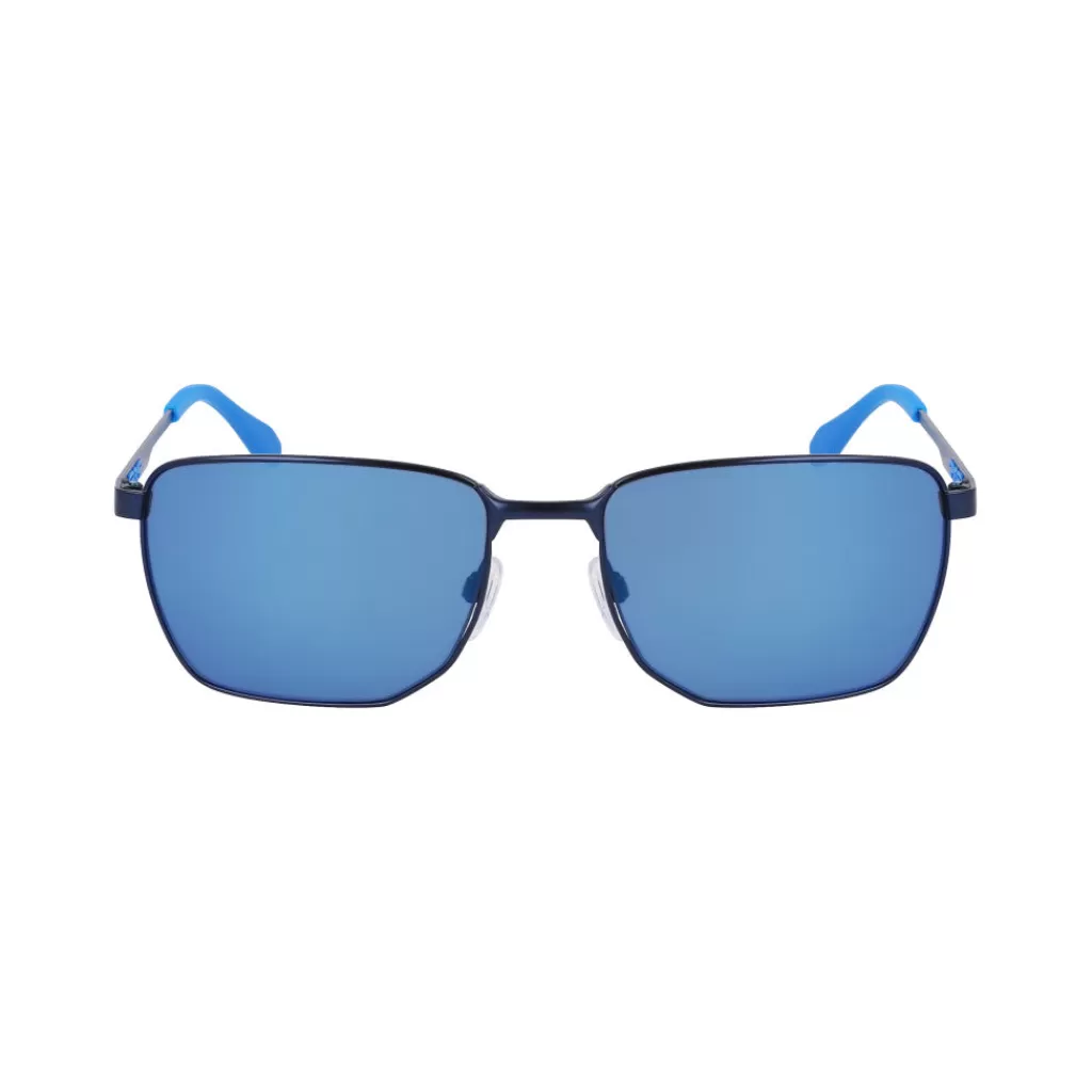 Women Spyder Retro Metal Square Sunglasses -